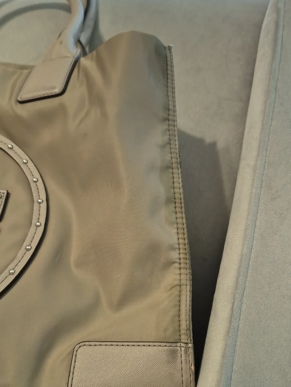 TORY BURCH Beige Taupe Logo Tote AS IS!